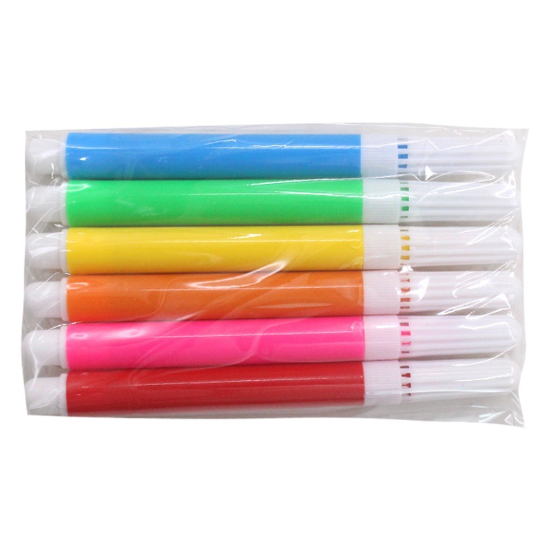 Children's kindergarten color painting watercolor pen color brush 6 color graffiti painting stationery