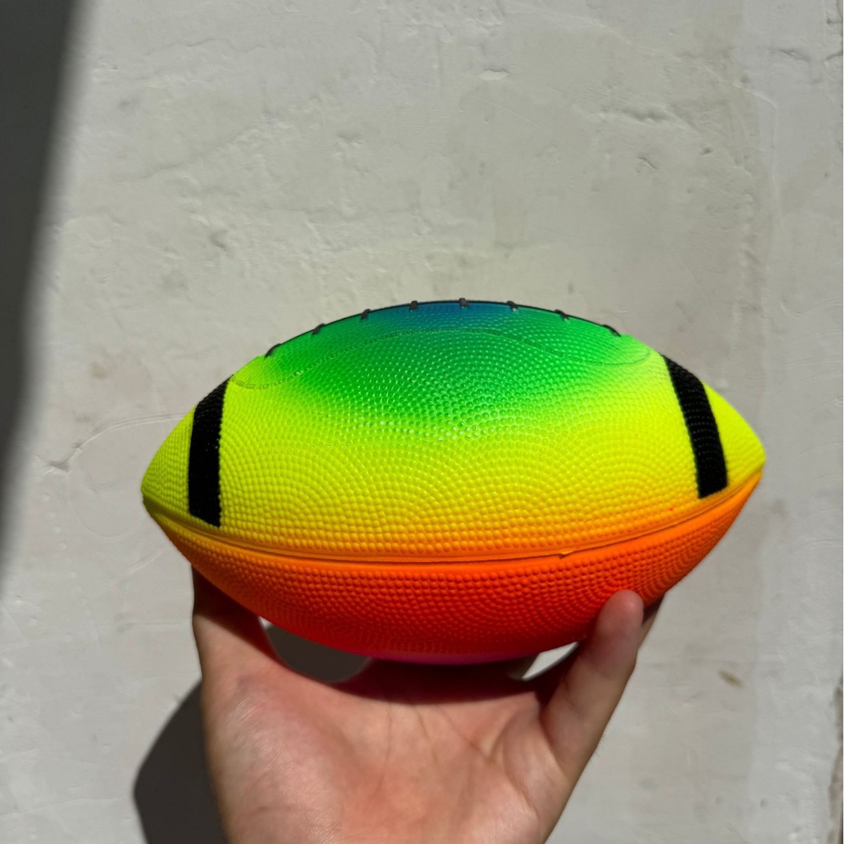 Picture of 22cm Rainbow Rugby 9 inches in Cross-border Test Large Thickened Untasteless American Football Inflatable