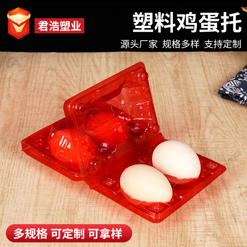 2-Piece Egg Carton Packaging, 2-Pack Egg Tray, Plastic Packaging Box, Manufacturer Wholesale, Diverse Products, Shatter-Resistant Design