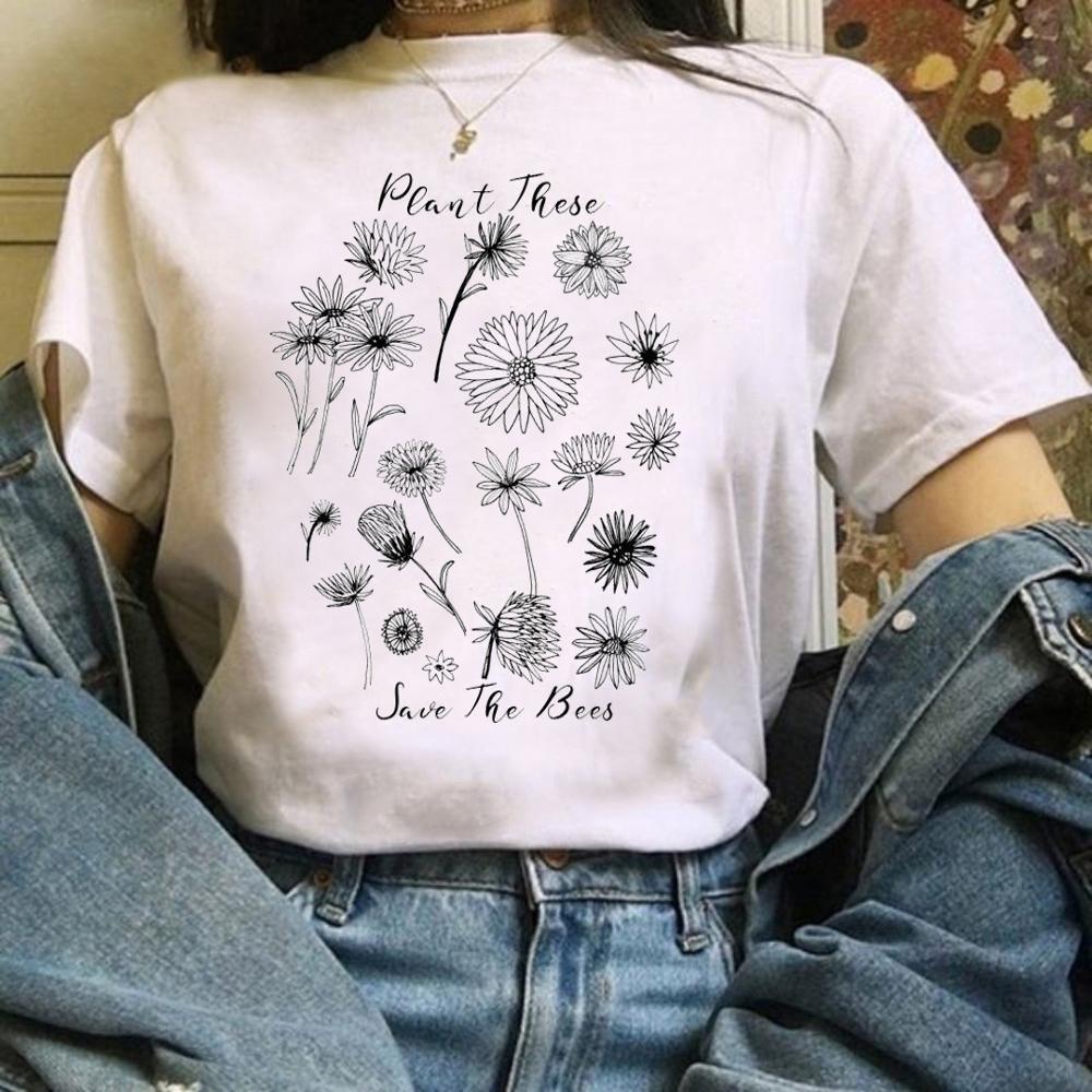 In stock top women's white T-shirt 2022 Street casual printed round neck loose one-piece delivery foreign trade cross-border