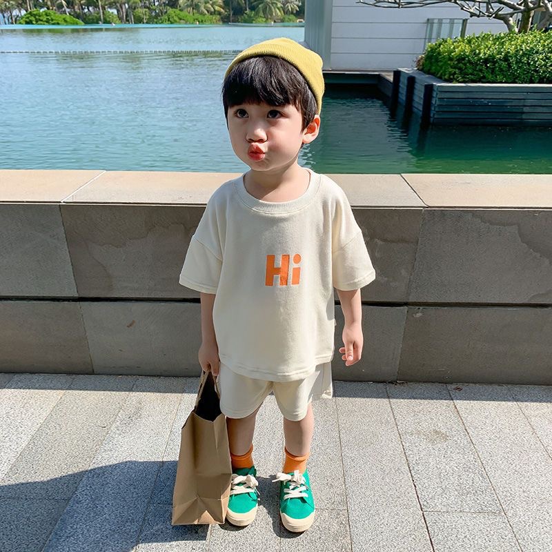 Picture of Boys' summer suit 2024 new style baby summer short sleeve children's summer children's summer clothes summer