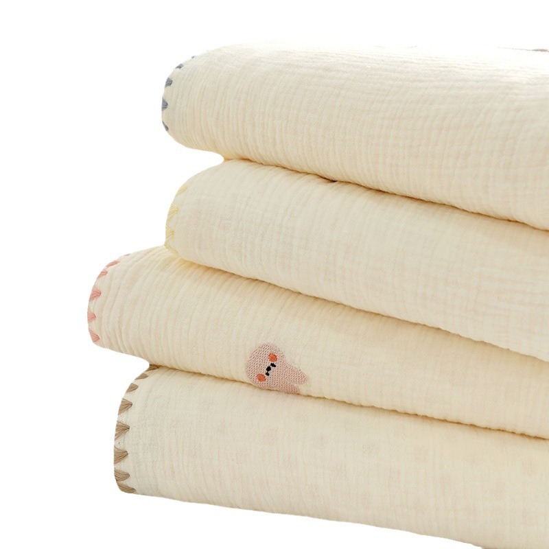 Picture of Bean Blanket Baby Gauze Blanket ins Embroidered Newborn Baby Calming Blanket Children's Blanket Baby's Quilt