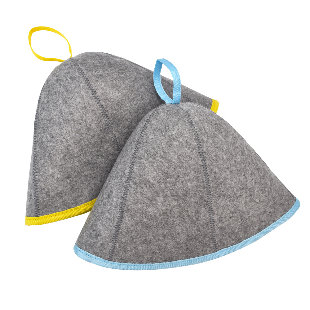 Picture of High-end cross-border felt sauna cap hot spring bath felt sauna cap integrated pressure European wool sauna cap