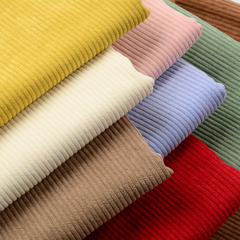 Corduroy fabric solid color velvet coat clothing shirt cotton-padded jacket sofa velvet fabric fabric processing