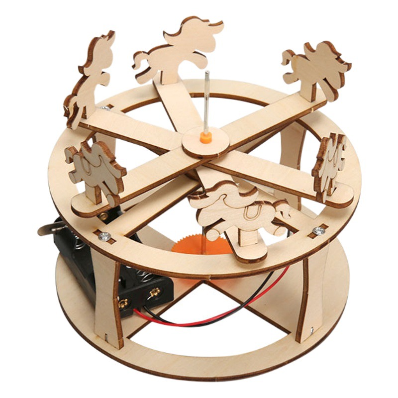 Science small production DIY merry-go-round baby handmade primary school science experiment steam education science teaching aids