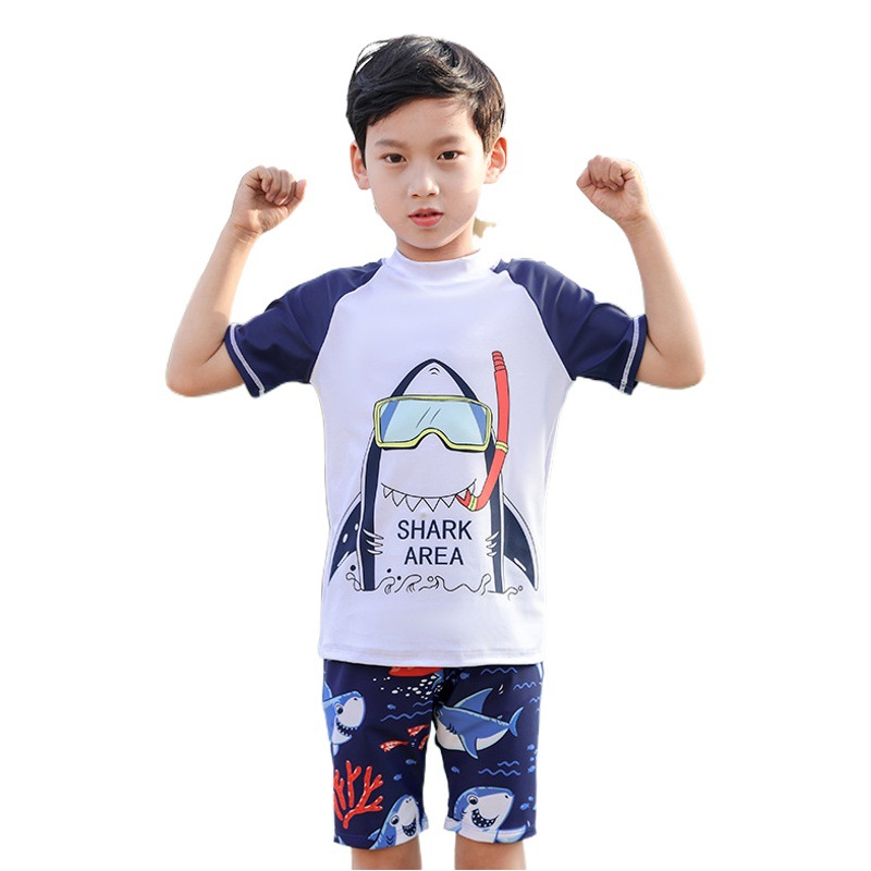 Children's Swimwear Boys Summer Baby Sunscreen Quick-drying Split Swim Trunks Children's Big Children's Cute suit