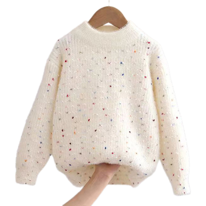 Picture of Children's Sweater Girls 2024 Spring and Autumn Korean Style Fashionable Cartoon Big Children Cute Thickened Winter Bottoming Shirt