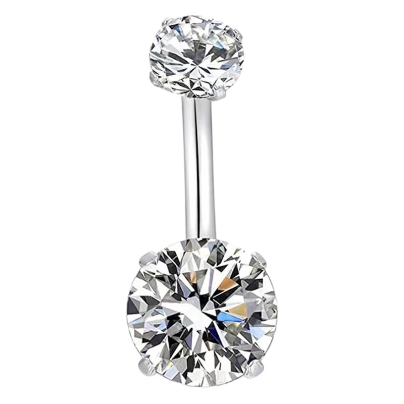Picture of Cross-border diamond-encrusted zircon navel ring navel nail piercing jewelry factory wholesale