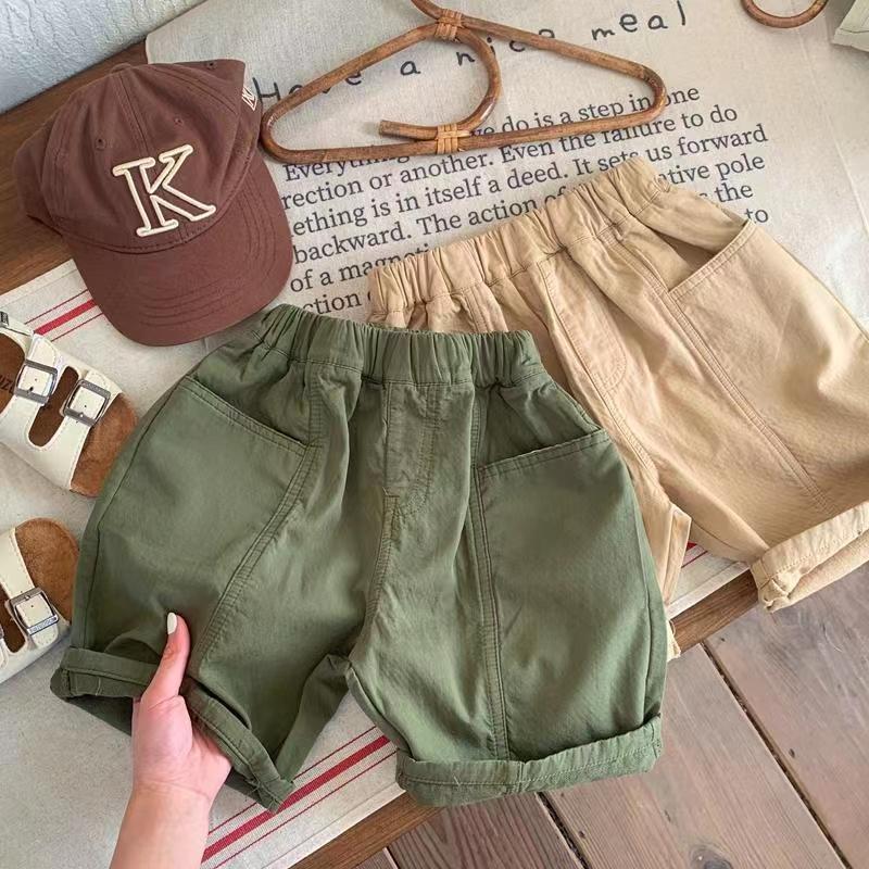 Picture of 2025 New Summer Mid-Pants for Babies, Kidsren, Boys, One-Year-Old Kidsren, Pure Cotton Pants, Casual Five-Point Pants