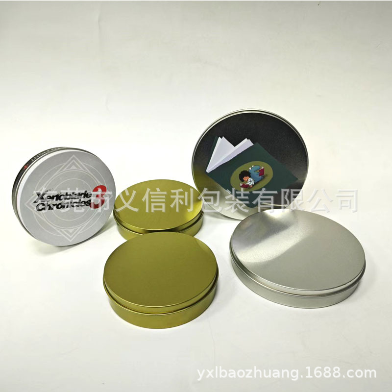 Round Coaster Plate Cake Iron Box Packaging Pigment Baking Mold Tea Cake Digital Biscuit Egg Tart Model Iron Box