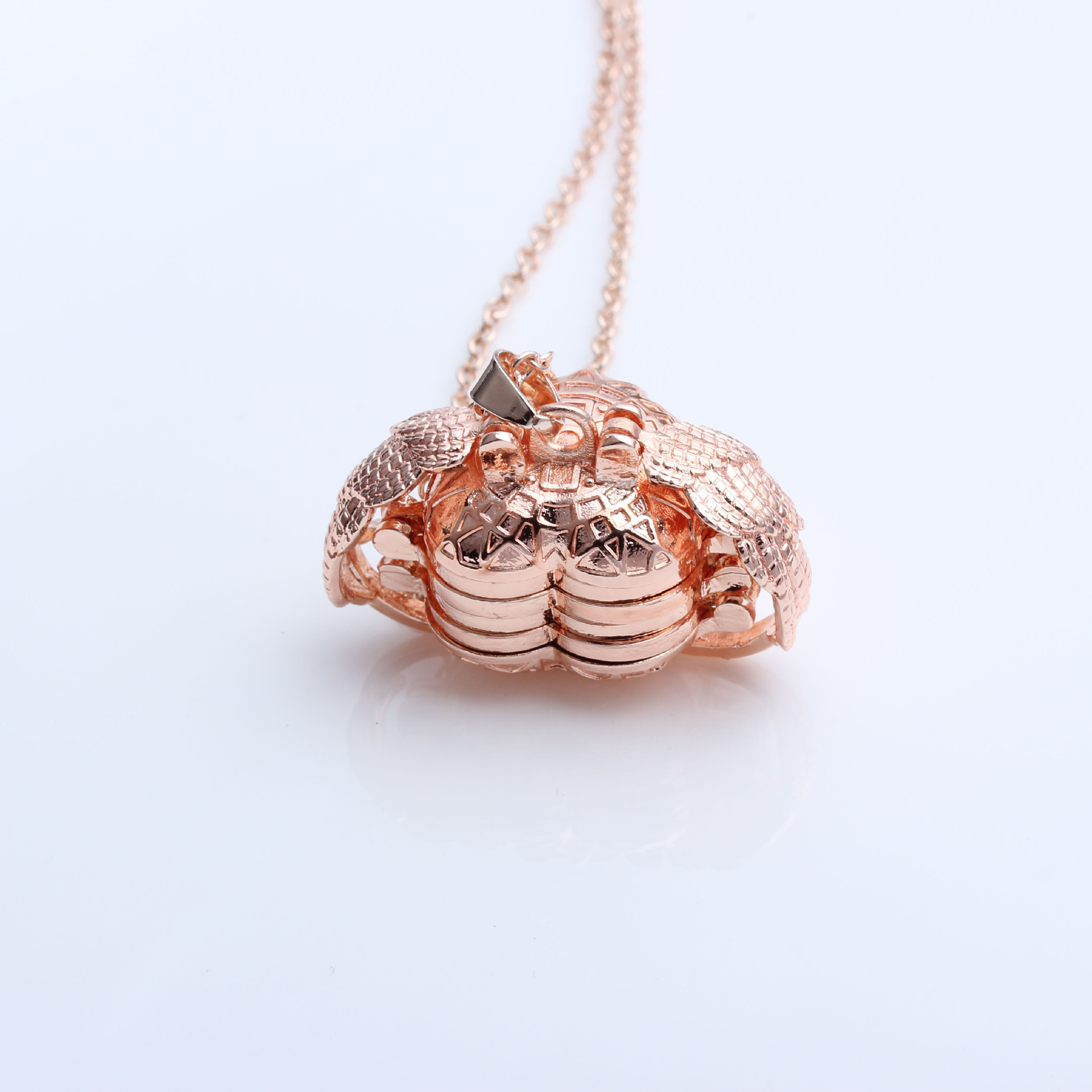 Picture of Cross-border multi-layer phase box photo can be opened pendant jewelry creative hollow wings folding necklace wholesale