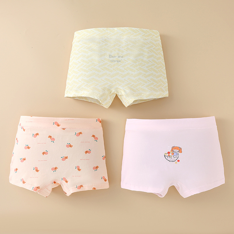 Picture of Girls' boxer briefs pure cotton class a children girls' baby girls' boxer shorts medium and large children's shorts wholesale