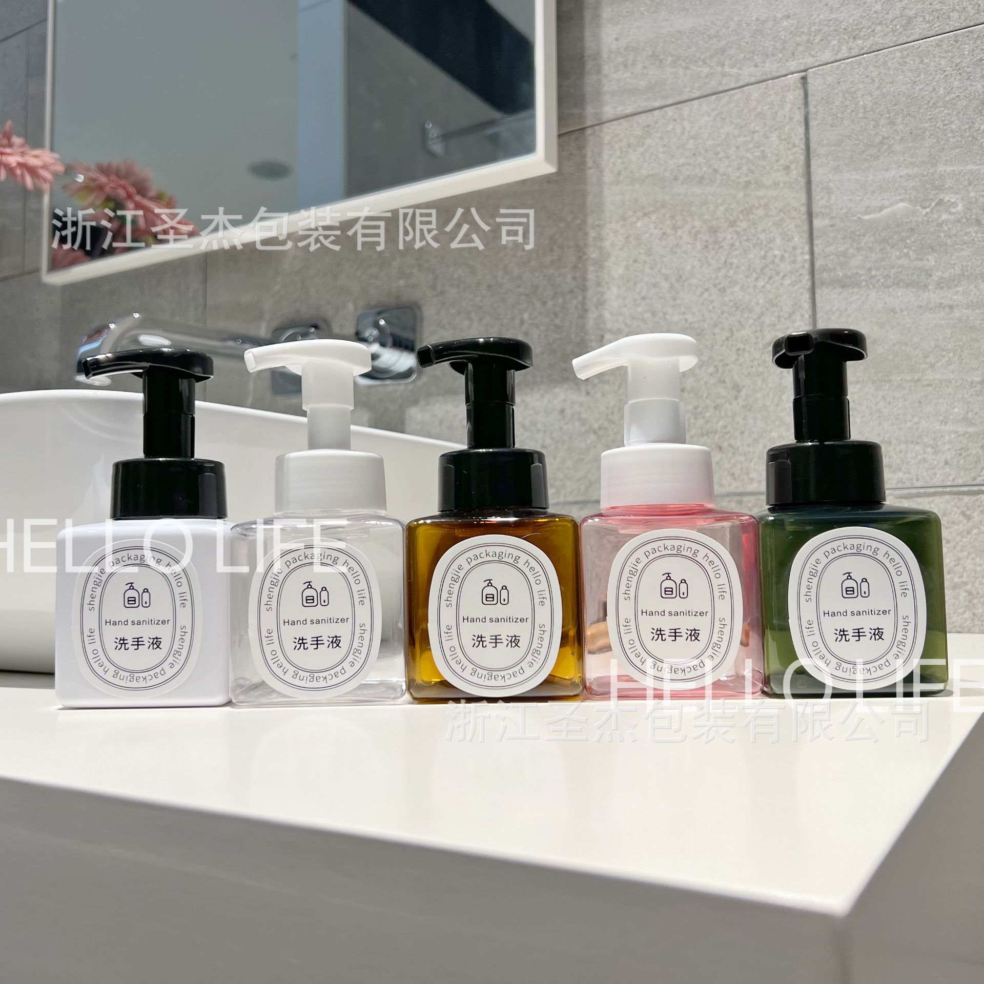 250ml foam bottle hand sanitizer mousse foaming bottle facial cleanser shampoo press bubbler bubble plastic bottle