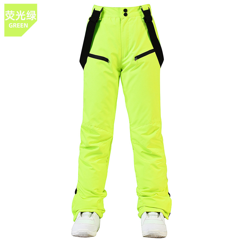 Picture of New Ski Pants Men's and Women's Strap Ski Pants Winter Windproof Waterproof Warm Thickened Snowboard Double Ski Pants