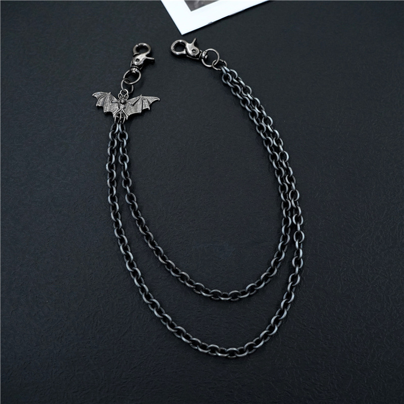 Hip-Hop Punk Horn Skull Metal Bat Casual Versatile Trouser Chain Men's Waist Chain Superportion Channel Manufacturer