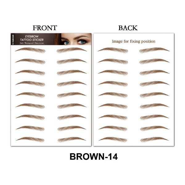 Picture of Eyebrow Tattoo Sticker Eyebrow Sticker Waterproof Simulation Lazy Eyebrow Internet Celebrity Male and Female Internet Celebrity Eyebrow Sticker Tattoo Eyebrow Sticker