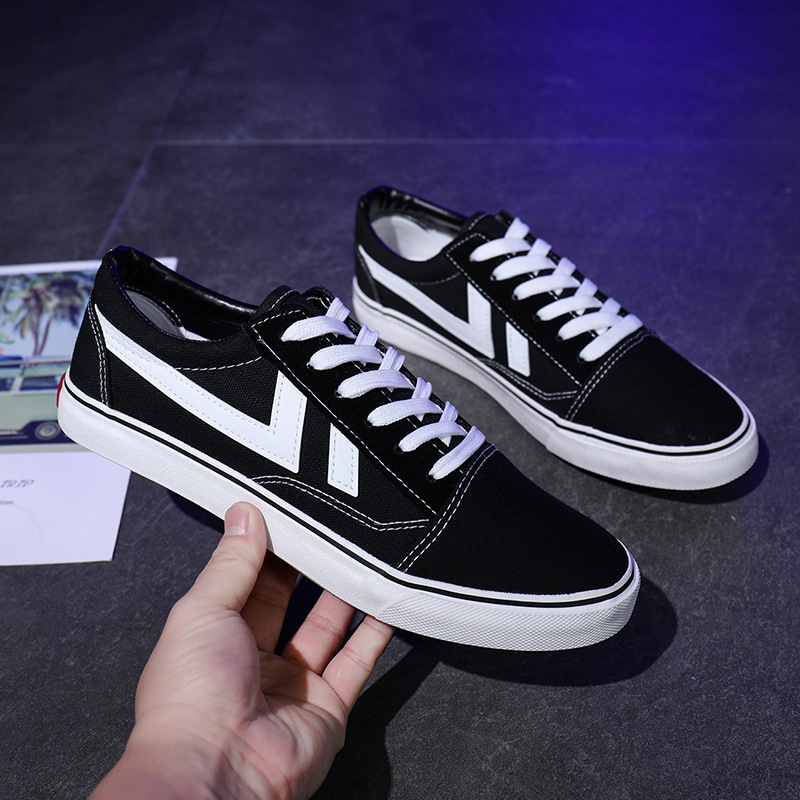 Picture of Korean-style All-match Canvas Shoes Men's Hong Kong-style Casual Sneakers Students Women's Low-top Students White Shoes Couple's ins Shoes