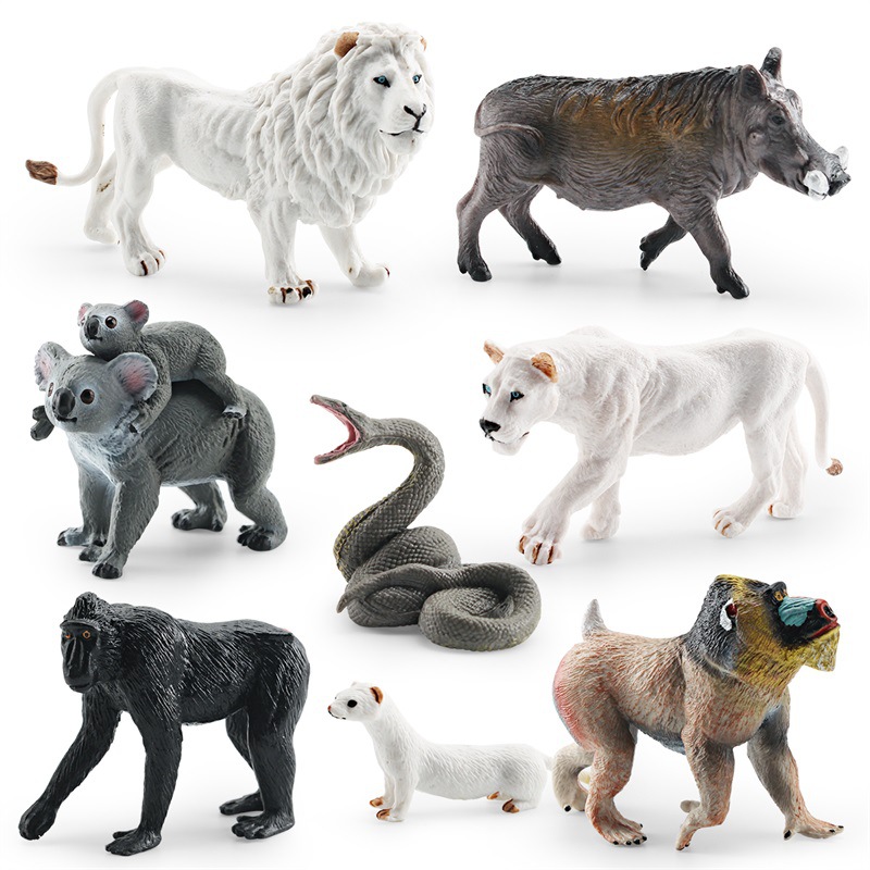 Cross-border simulation forest animal African White Lion ferret Black Crown macaque mangothot koala Python desktop model