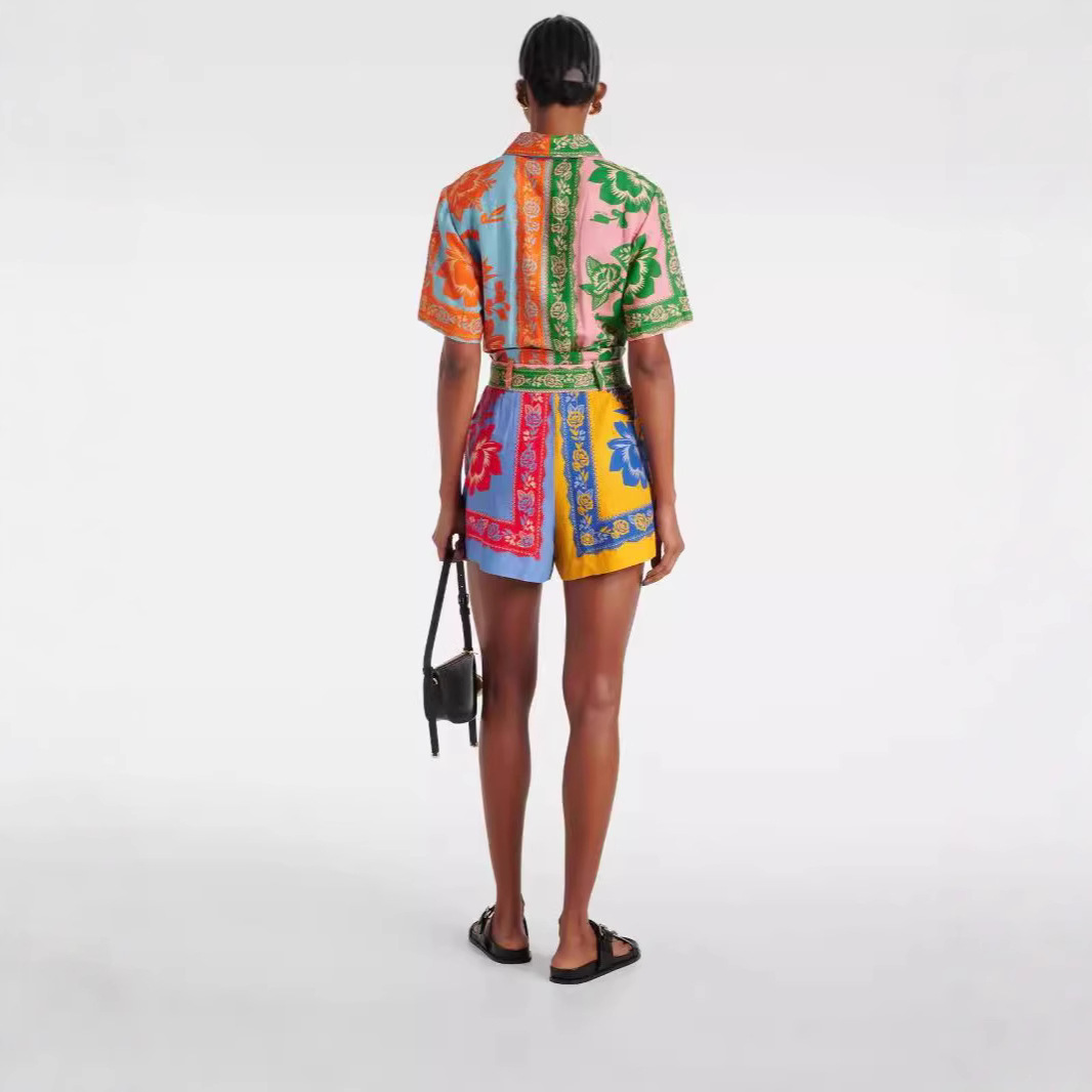 Cross-border Europe and the United States 2025 AliExpress independent station Amazon best selling fashion casual linen contrast color jumpsuit women
