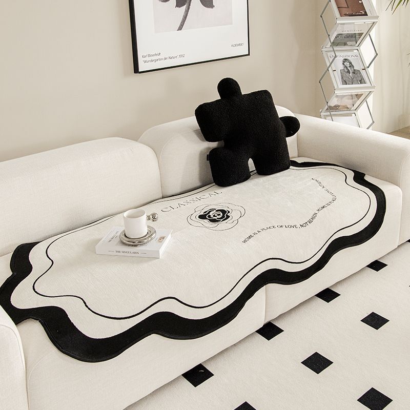 Irregular Shaped Sofa Cushion Four Seasons Universal Simple Modern Living Room Light Luxury Chenille Non-Slip Cushion Cover Cloth Towel