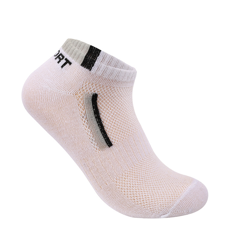 Picture of Socks Men's Summer Thin Cool Breathable Mesh Solid Color Black White Gray Fashionable Deodorant Sports Socks Men's Socks