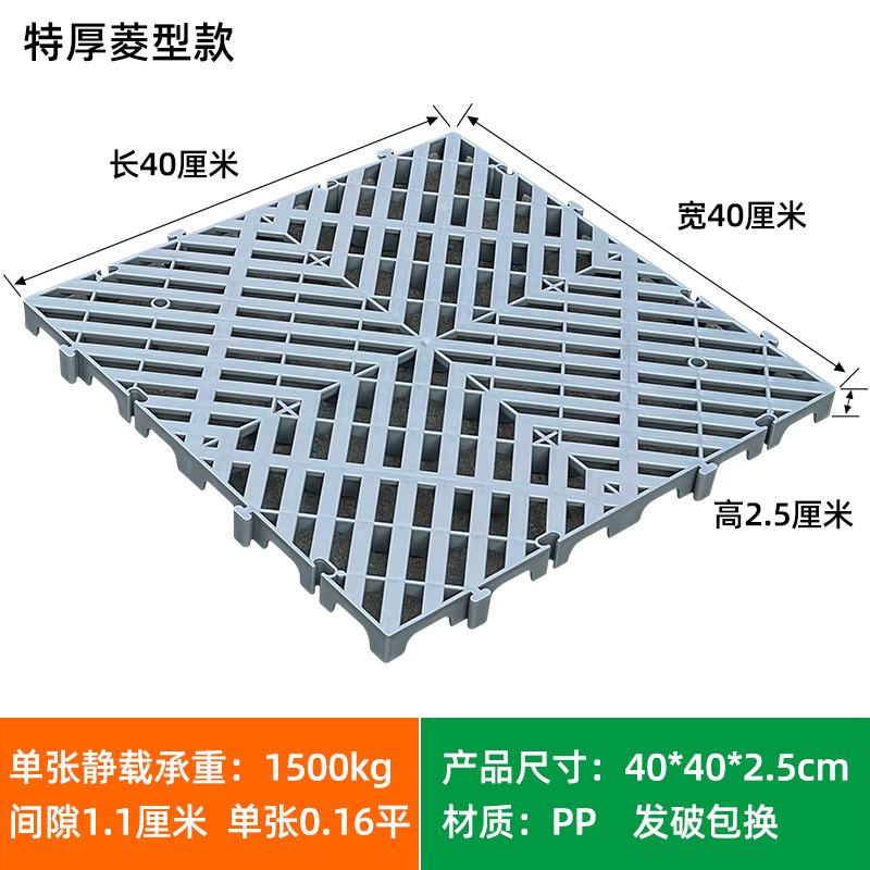 Picture of Moisture-proof board grid plastic pallet frozen warehouse floor logistics Moisture-proof pad warehouse board card board warehouse goods Moisture-proof pad