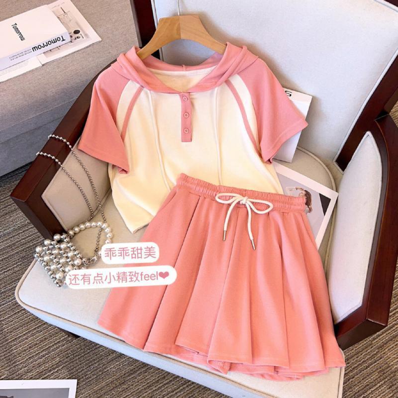 Girls' Summer Casual Sports suit 2025 New Children's Wear Korean Short-sleeved Shorts Two-piece Thin Set for Little Girls
