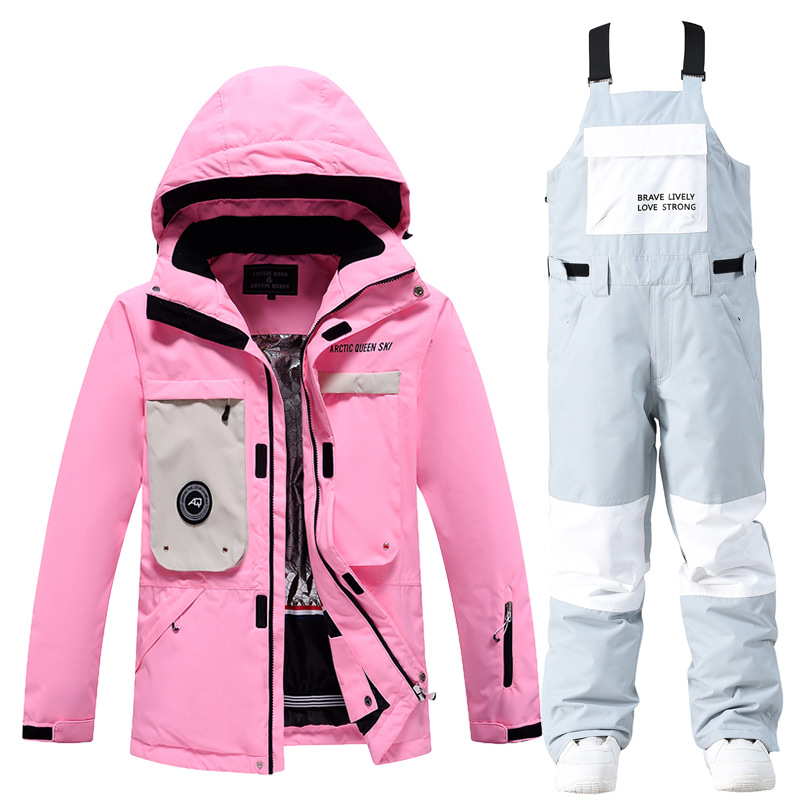 Picture of Women's Ski Suit Men's Winter Outdoor Windproof Waterproof Warm Thickened New Arrival Snowboard Double Ski Suit