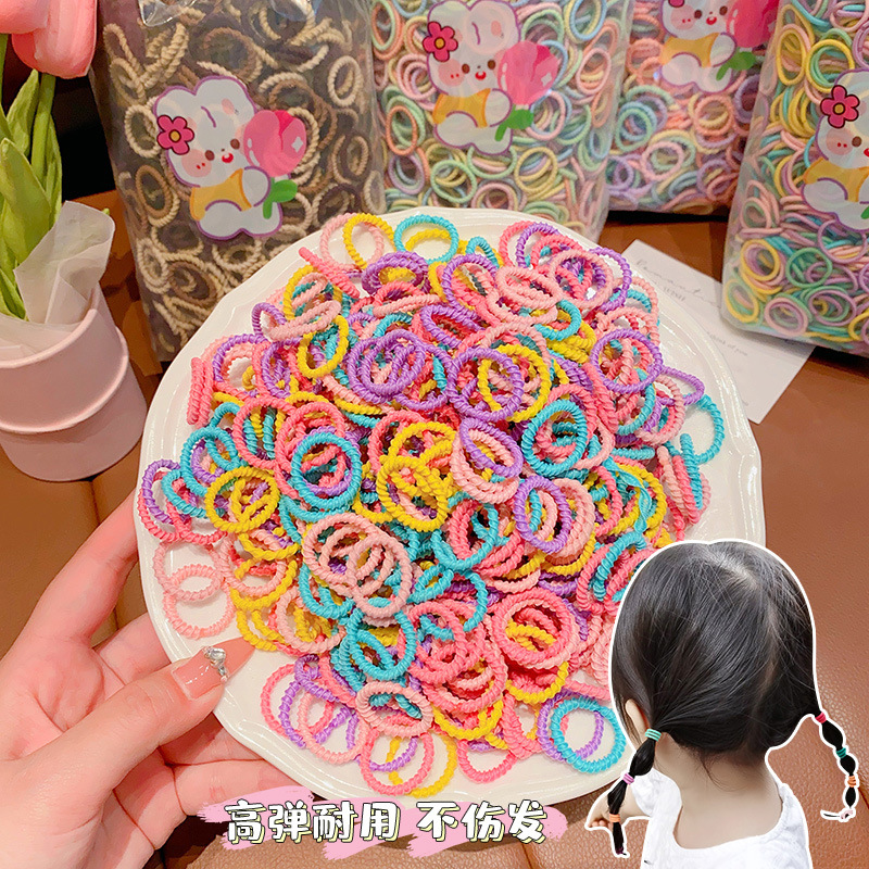Picture of 600 children's good elasticity does not hurt the hair rubber band baby hair thumb hair band Little girl hair rope hair rope