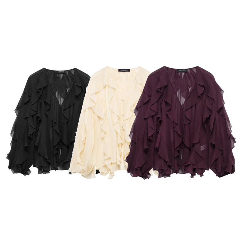 Cross-Border Foreign Trade 2025 Spring New Shirt Tops Long Fashion Loose Casual Design Niche Layered Wear