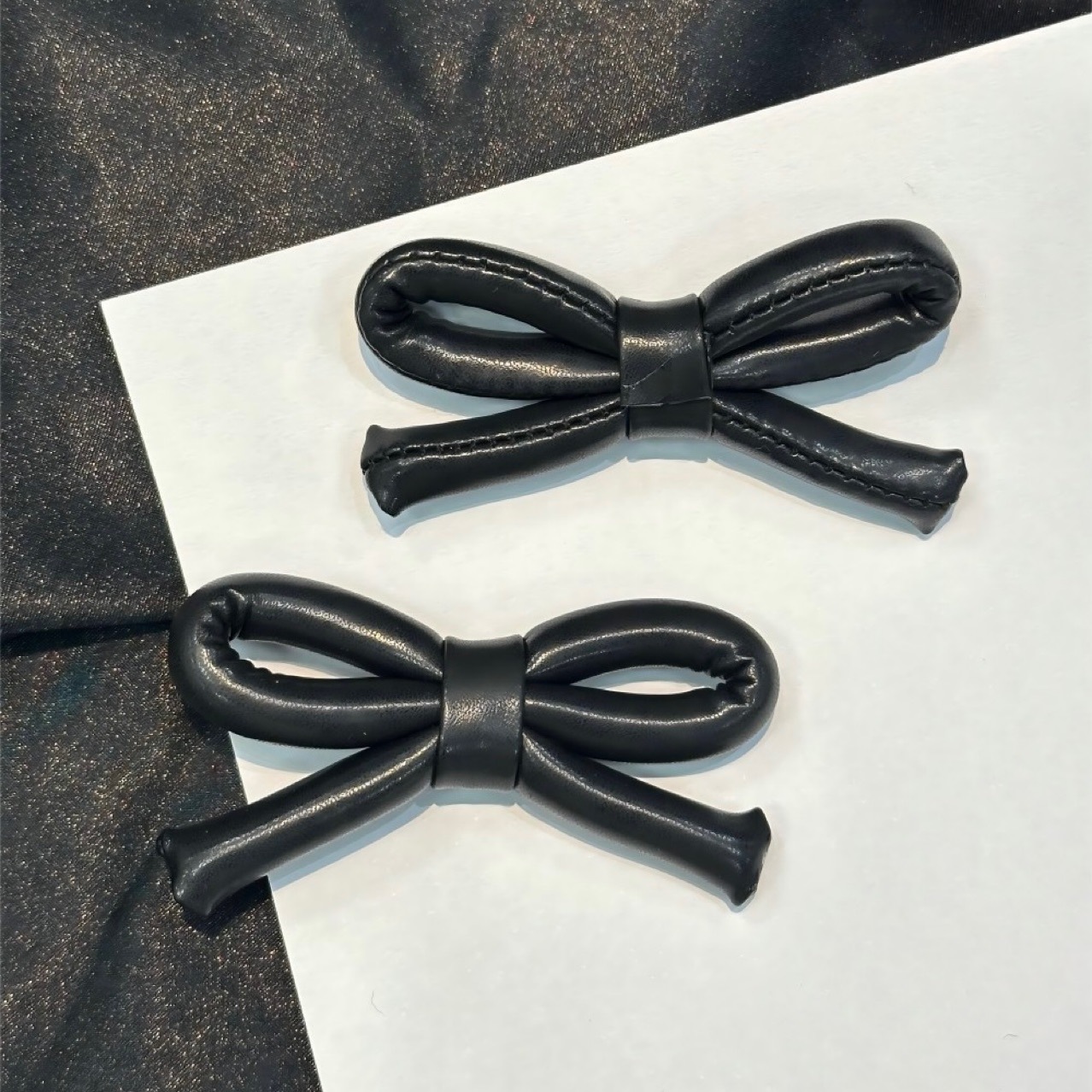 The Same Bow Cotton Core Flower Accessories Flower Headdress Pu Imitation Silk High-End Women's Shoe Flower Matchinging