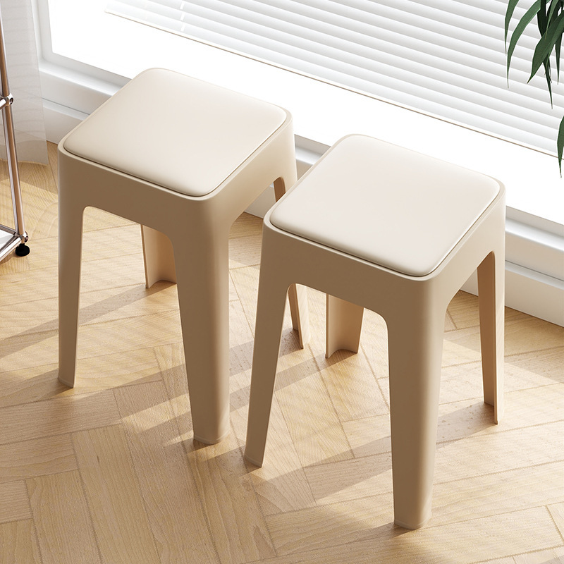 Picture of Internet celebrity plastic stool for home use thickened, stackable, modern simple high bench, soft stool, sturdy and durable for backup