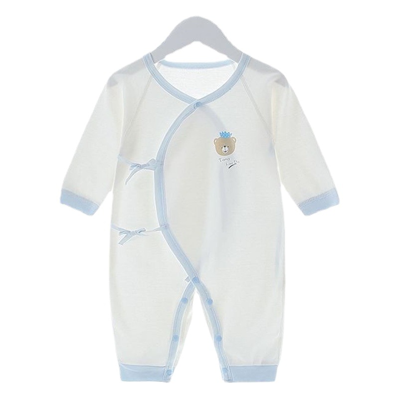 Baby Jumpsuit Spring and Autumn Cotton Newborn Long-sleeved Hatshirt Climbing Suit Newborn Baby Monk Clothes Baby Clothes