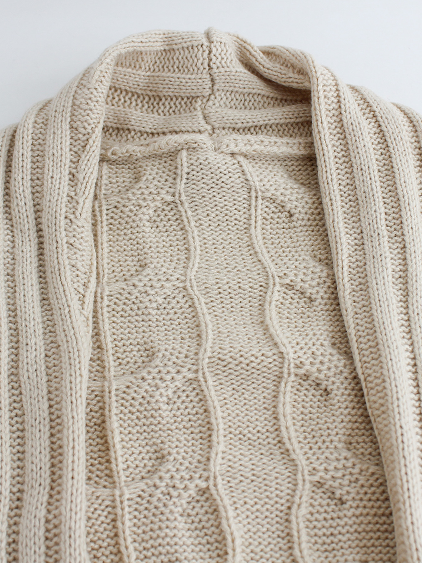 Picture of Foreign trade cross-border Europe and the United States Amazon source manufacturers coarse twist large lapel long cardigan sweater coat spring autumn winter