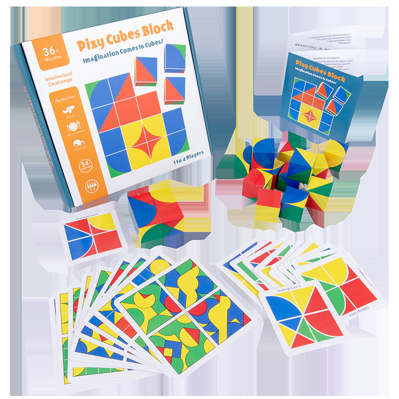 Picture of Figure Myson Wooden Children's Educational Early Education Cube Space Thinking Building Blocks Training Logic Imagination Toys