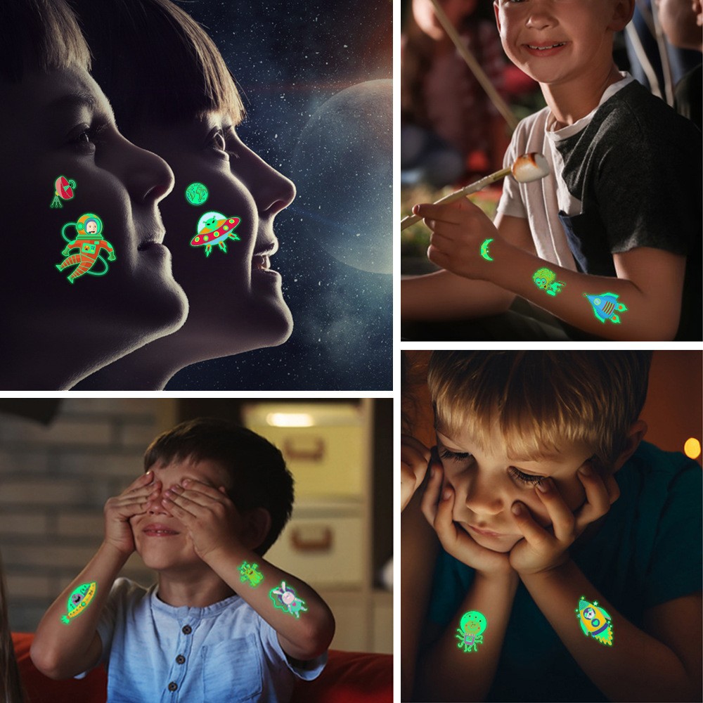 Picture of Amazon New Luminous tattoo Sticker Kids Cartoon Bonus Party Gift tattoo Cross Border Temporary Sticker