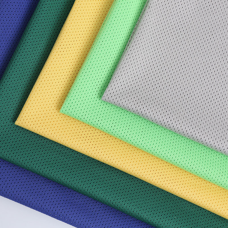 Low Elastic Gypsophila Mesh Fabric All Polyester Warp Knitted Bird's Eye Mesh Knitted Fabric Quick-drying Jersey Mesh Fabric