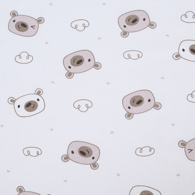 Picture of 130g cotton jersey printed class a combed single-sided cotton printed fabric spring and summer baby pajamas t-shirt fabric