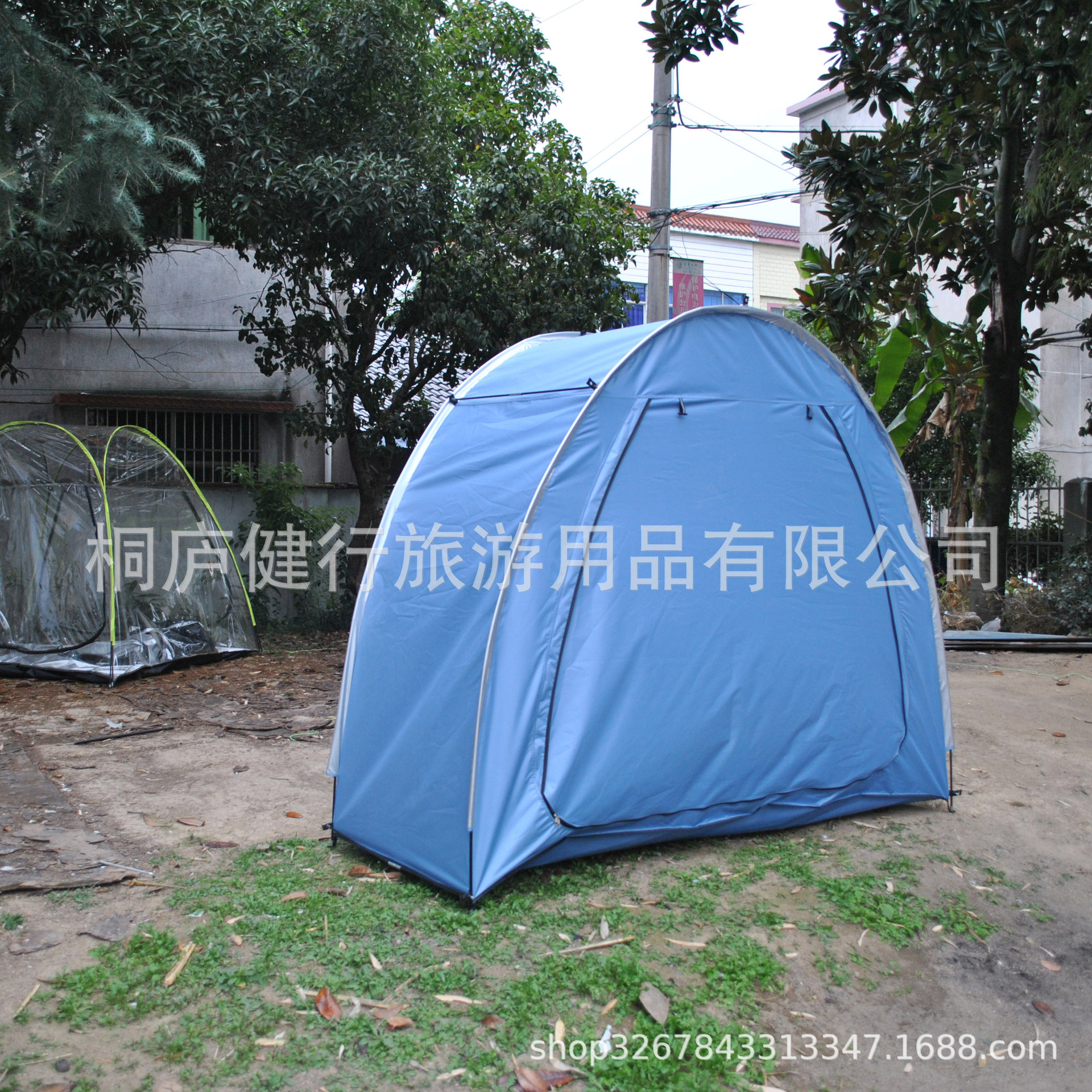 Picture of 50 foreign trade export printed logo, outdoor cycling tent, storage room tent single car shed tent