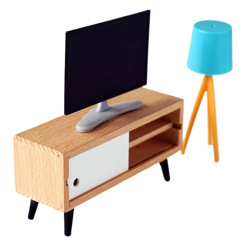 Mini Simulation TV LCD Display Living Room Bedroom Home Appliances Doll Doll Doll House Accessories Scene Model
