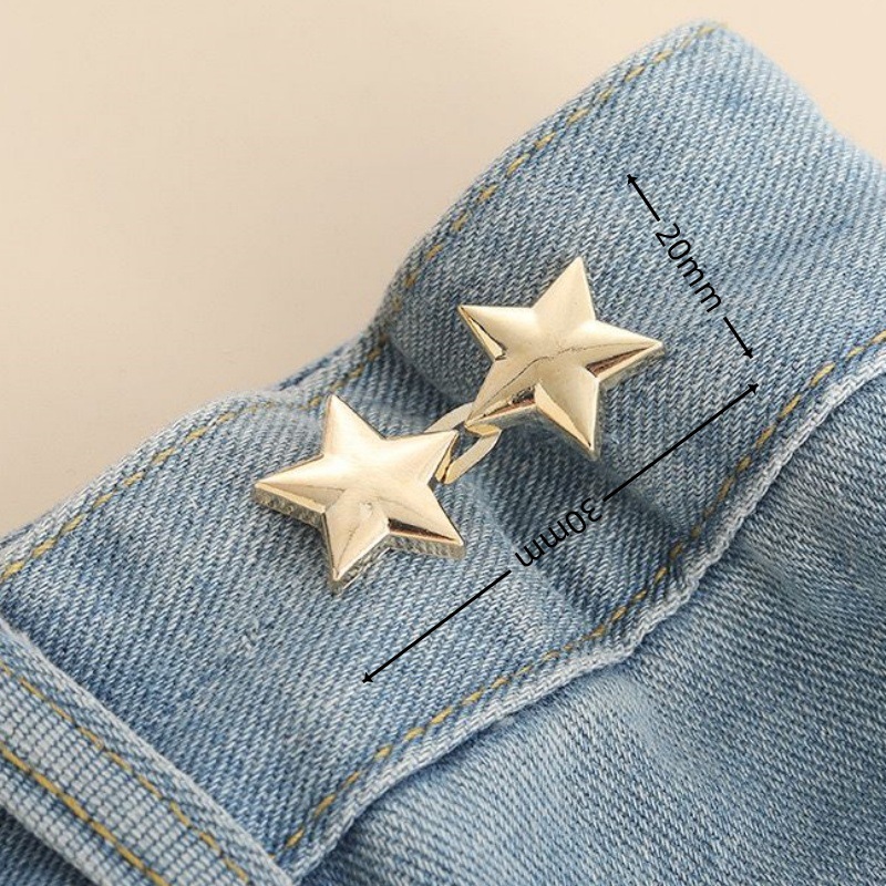 Picture of Chinese Knot Waist Buckle Pair Buckle Flat Bottom Removable Nail-free Seam-free Button Girl's Trouser Skirt Waist Size Change Artifact