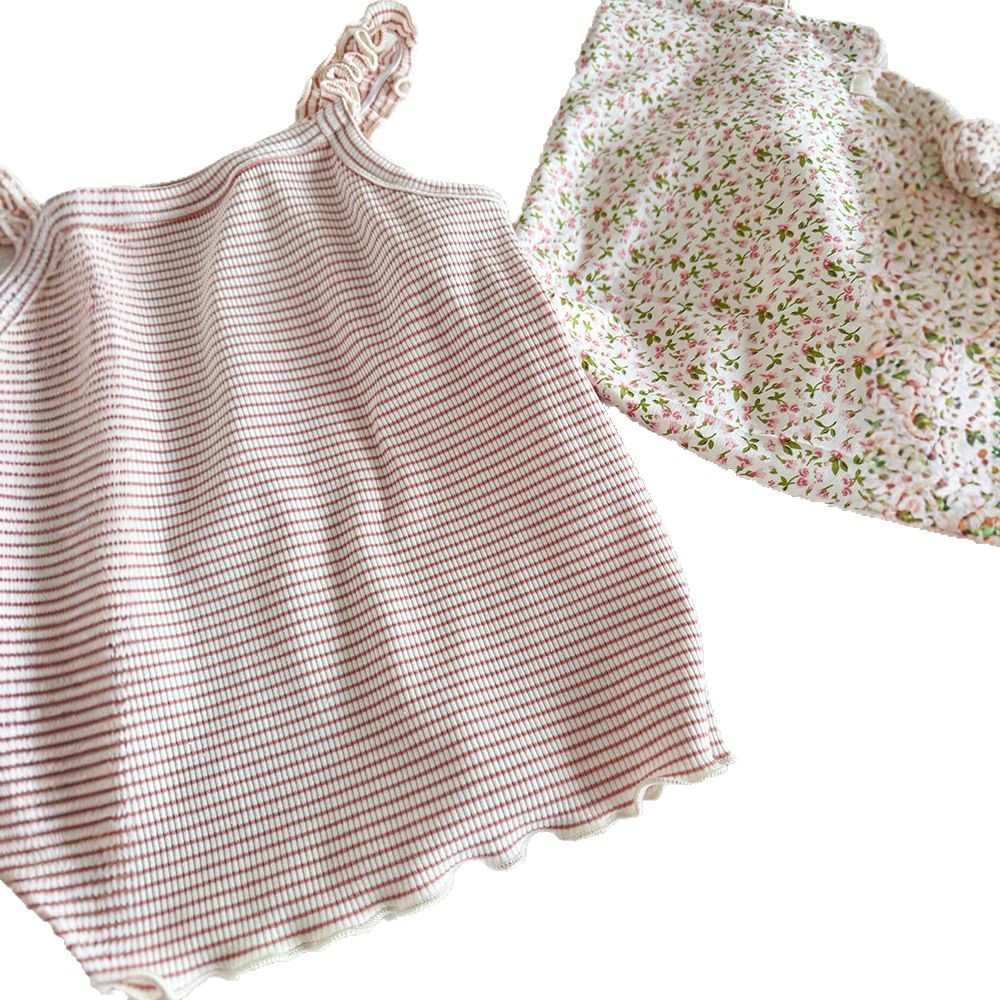 Picture of Girls' Camisole 2025 Baby Girl Summer Children's Korean-style All-match Cute Pit-stripy Color Line Camisole