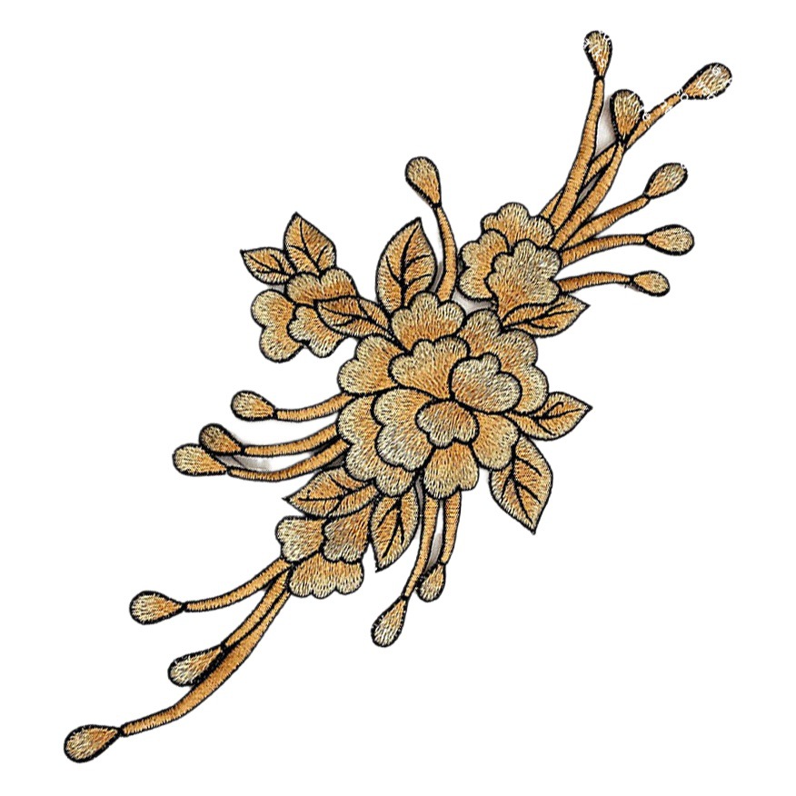 Good things three-dimensional peony cloth stickers water soluble lace embroidery applique Chinese style stage performance ethnic clothing accessories
