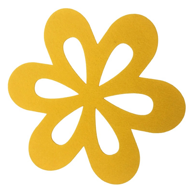 Foreign Trade Felt Pot Holder Insulation Pad Flower-Shaped Creative Christmas Meal Casserole Cut Out Placemat Felt Coaster Table Mat