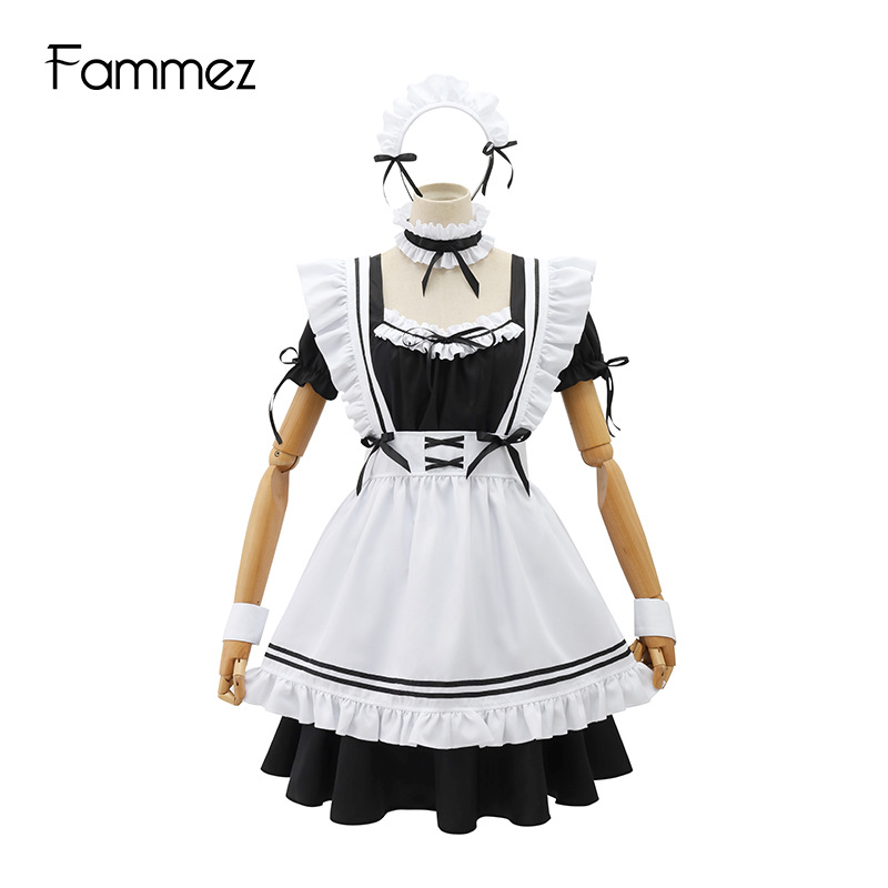 Picture of Large Size Maid Dress Soft Girl Dress cos Miracle Warm Cute lolita Maid Uniform Women's Big Brother Dress Set