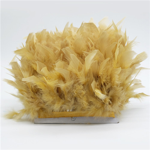 Picture of Turkey Feather Cloth with Flame Edge Feather Lace Wedding Bar Latin Dance Doll Clothing Accessories DIY Feathers