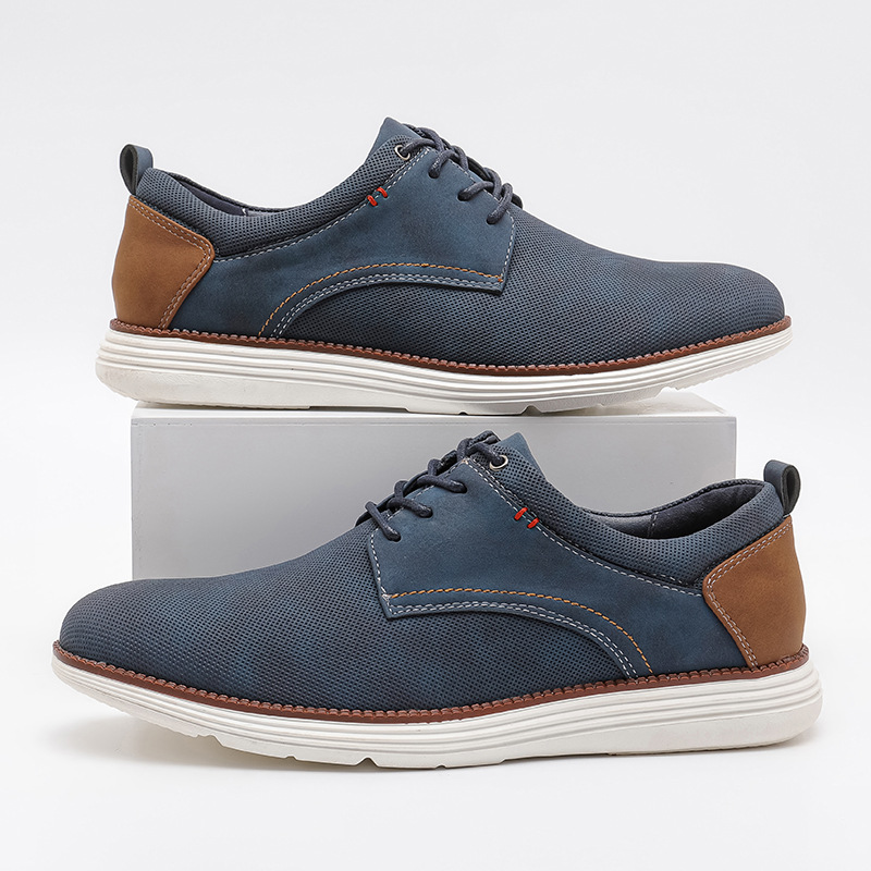 2025 New Spring and Summer British Retro Lightweight Fashion Casual Shoes Lace-Up Casual Shoes Classic Business Casual Shoes