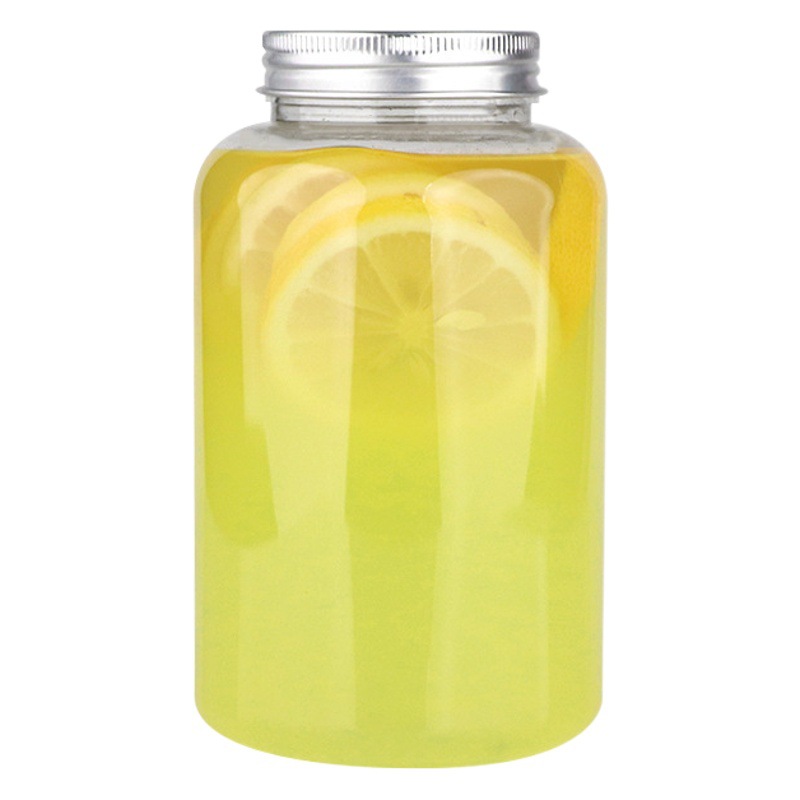 52 Mouth 500ml Disposable Pet Bottle with Lid Milk Tea Bottle Food Grade Wide Mouth Plastic Bottle Juice Drink Bottle