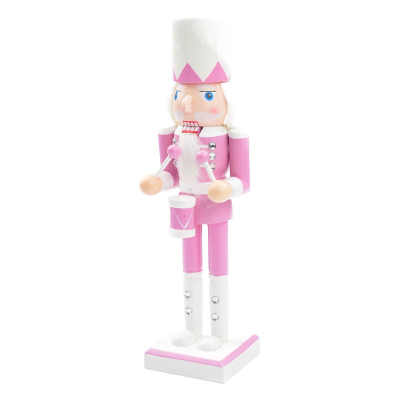 New Pink Puppet 38cm Nutcracker Soldier Jane European Style Home Living Room Christmas New Year Ornaments