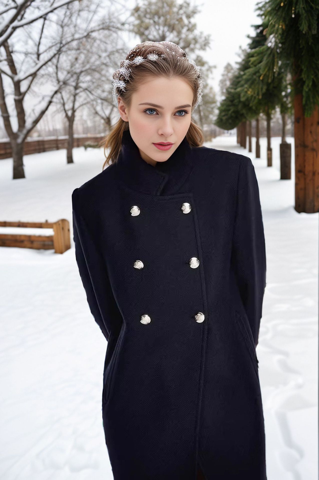 Picture of Feminine light luxury winter wool coat autumn and winter luxury women's woolen coat